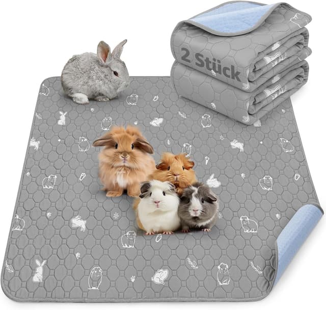 Detalle de Wiederverwendbare PIPI Pads für Meerschweinchen – waschbare, super saugfähige Unterlagen mit rutschfestem Gummibelag