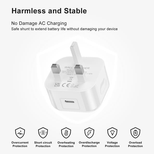 Detalle de Apple iPhone 17 20W USB‑C Fast Charger with 2m Cable