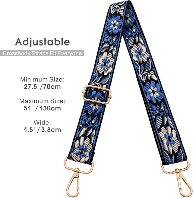 Detalle de ROYGBCP Replacement Purse Strap – adjustable wide crossbody strap for women’s bags