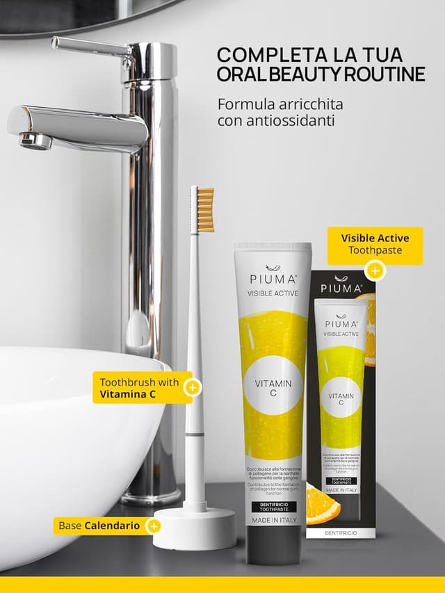 Detalle 2 de PIUMA dentifricio alla vitamina C, 75 ml