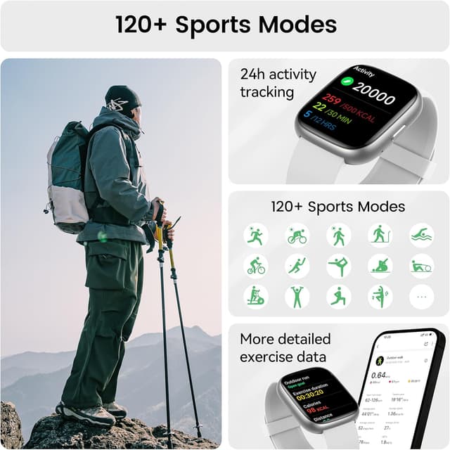 Thumbnail 2 de Smart Watch with Alexa 1.83" HD