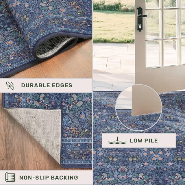 Detalle 1 de Hazo Haus 6x8 Oriental Rug, Stain-Resistant