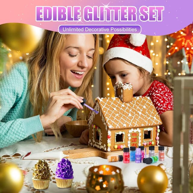 Thumbnail 4 de Essbarer Glitzer Set 4 Farben für Torten 🍰