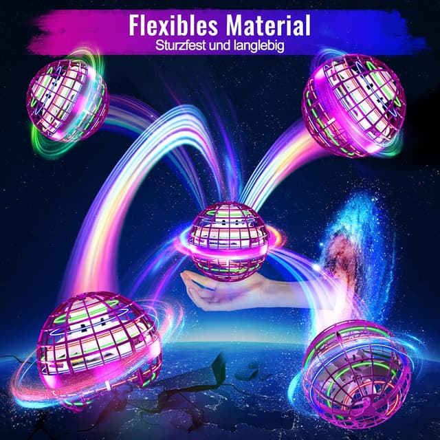 Detalle de Fliegender Ball mit LED für Kinder 6+