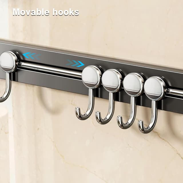 Detalle 2 de MUSTORN Handtuchhalter 60 cm ohne Bohren