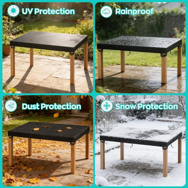 Thumbnail 2 de Housse table extérieure 180x120x15cm LCGOD