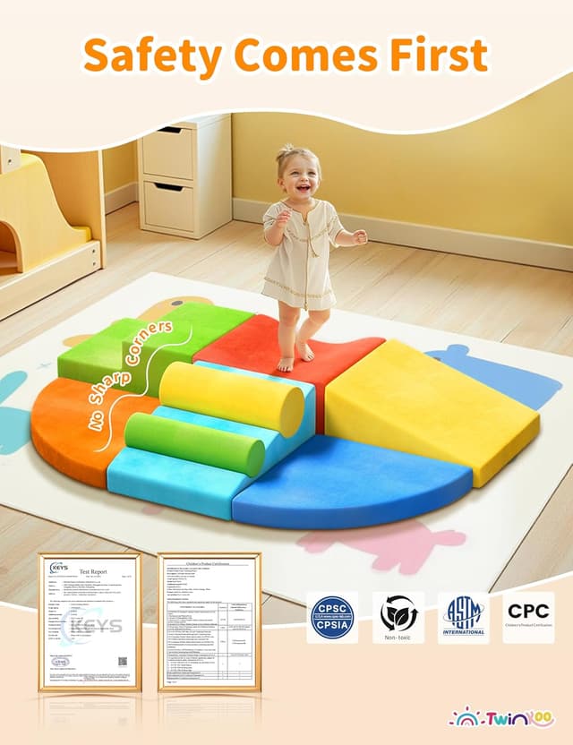 Thumbnail 5 de Twinkoo Extra Large Foam Climbing Set 8