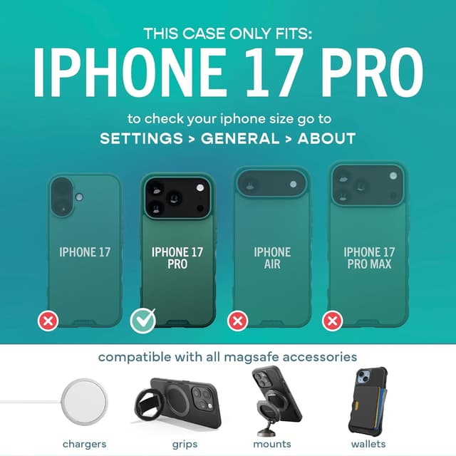 Detalle 1 de Smartish iPhone 17 Pro MagSafe case