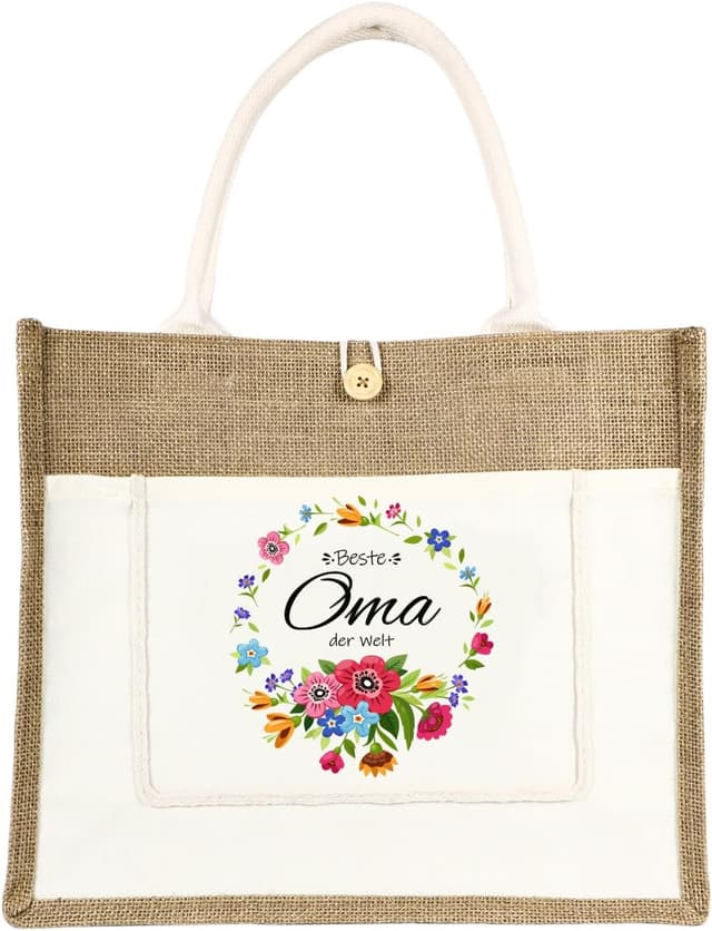 Imagen de Anicy Jutebeutel Personalisiert 35x30x14 cm en OfertitasTOP