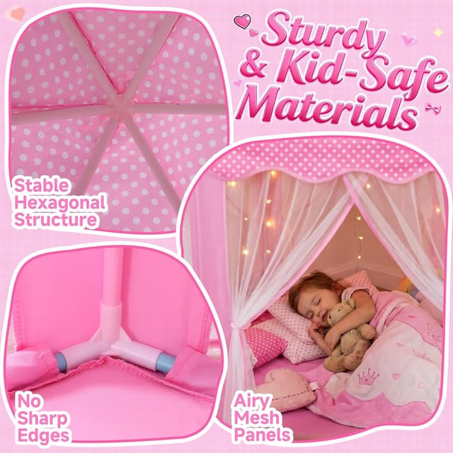 Thumbnail 3 de wilwolfer Princess Castle Play Tent 48x52 in 🎪