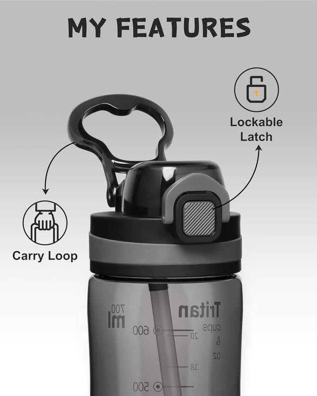 Detalle de Opard 700 ml / 1000 ml water bottle with straw cap – BPA-free, leak proof flip top, dishwasher safe