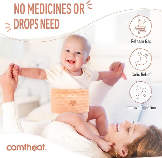 Detalle 2 de Comfheat Colic Relief Heated Flaxseed Tummy Wrap Belt (0–3 Years) – Orange