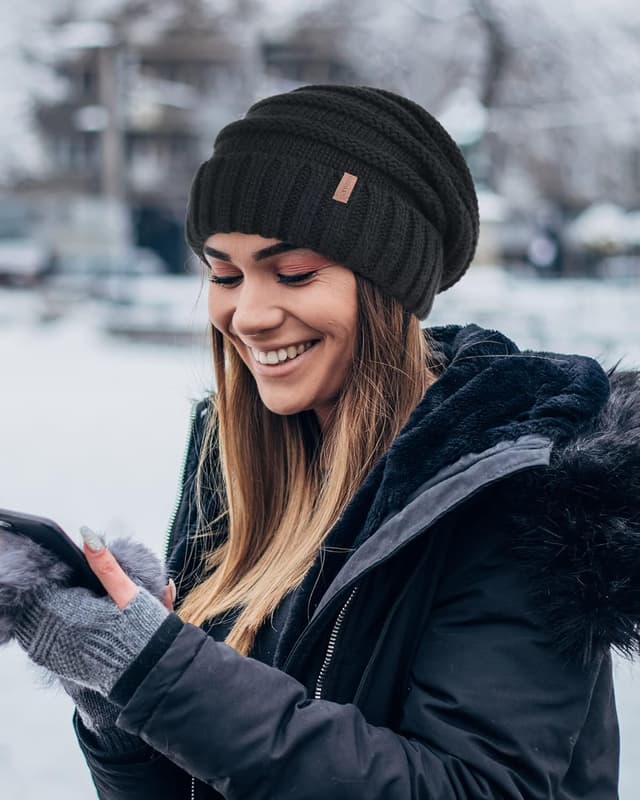 Thumbnail 4 de FURTALK Sombrero de Punto Slouch para mujeres