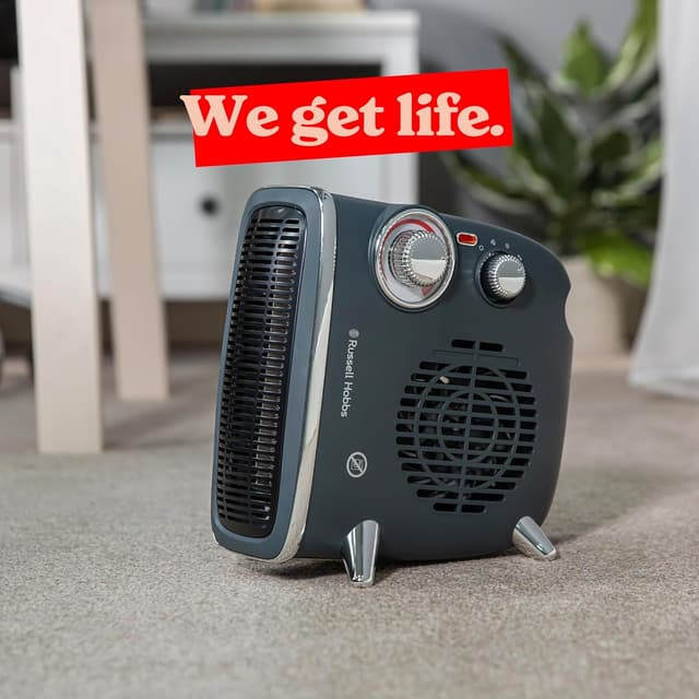 Thumbnail 6 de Russell Hobbs RHRETHFH1001G termoventilatore retrò orizzontale/verticale 1800 W con termostato regolabile