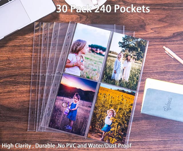 Detalle de WITHYU A6 photo sleeves 240 pockets