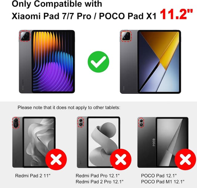 Detalle 2 de DLveer Slim Smart Schutzhülle mit Ständer für Xiaomi Pad 7/8 & 11,2-Zoll Pro-Modelle – Rotwein