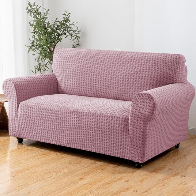 Detalle de YSTELLAA Copridivano 2 posti con braccioli rosa, elasticizzato universale antiscivolo e lavabile