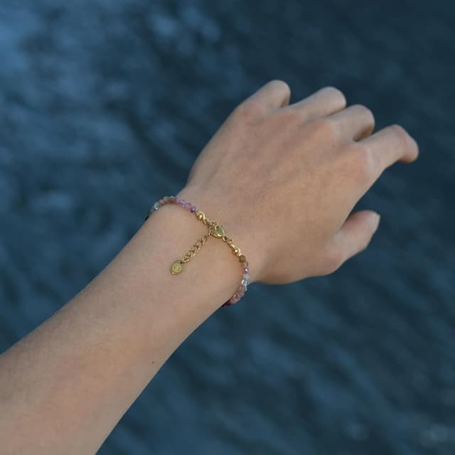 Detalle 1 de BERGERLIN Echtes Naturstein Armband