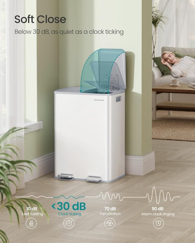 Thumbnail 3 de SONGMICS Kitchen Bin 2 x 30 L dual compartment