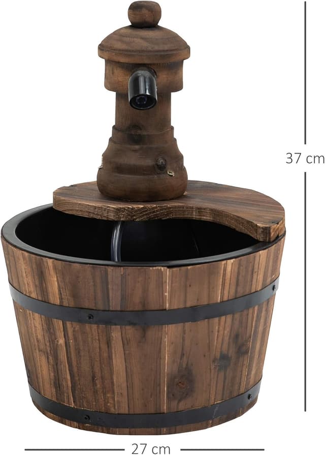 Thumbnail 6 de Outsunny fontaine tonneau Jardin Ø27x37 cm