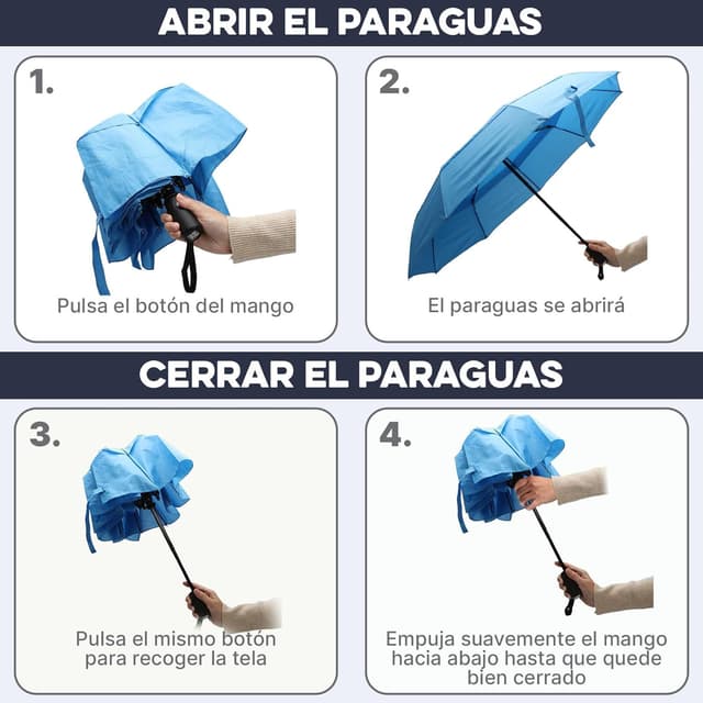 Thumbnail 3 de ZENO Paraguas Plegable Compacto 106 cm 🌂