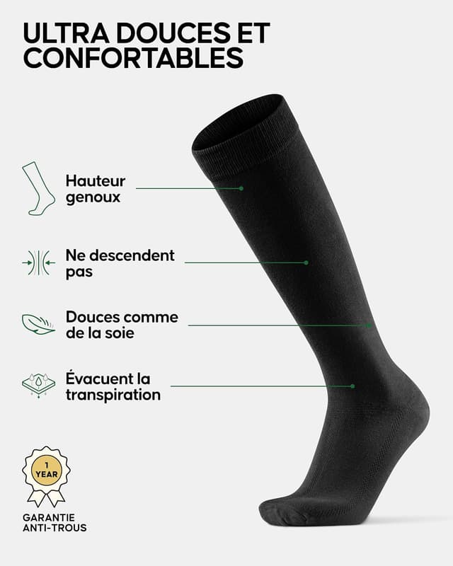 Thumbnail 1 de DANISH ENDURANCE Chaussettes Montantes Bambou Ultra Douces