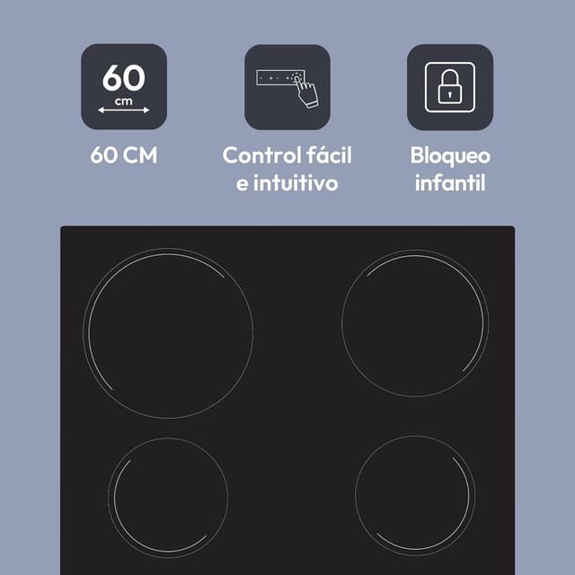 Thumbnail 1 de Candy Idea CH64CCB Placa vitro 60 cm 6,5 kW