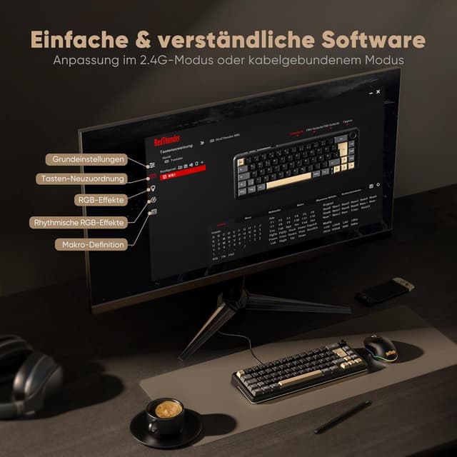 Thumbnail 6 de RedThunder K65 Kabellose 4000 mAh Gaming Tastatur