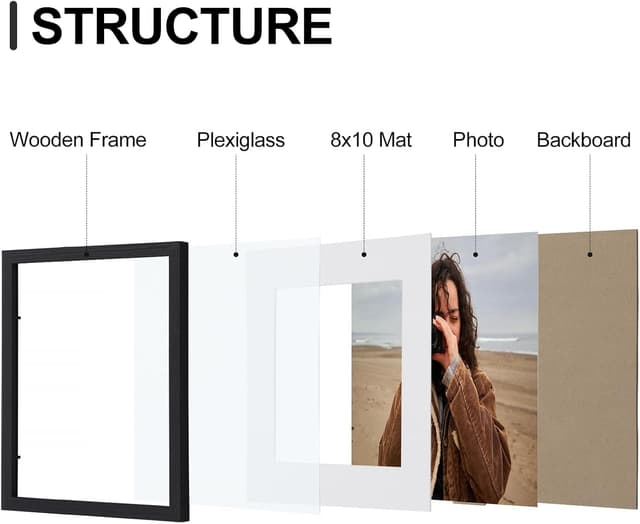 Thumbnail 2 de Vittanly 11x14 Picture Frames Set of 9 🖼