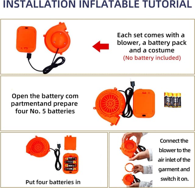 Detalle 2 de Inflatable Duck/Pig Costume for Adults (Yellow Duck / Pink Pig) — Battery-Fan Onesie Fancy Dress for Parties