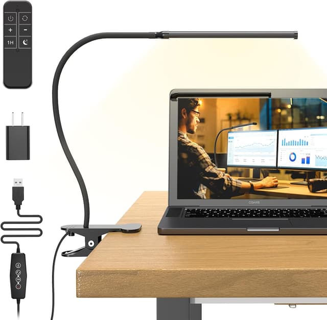 Detalle de Mojimdo Schreibtischlampe 77 LEDs 40 cm, dimmbar