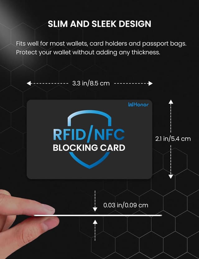Thumbnail 5 de WHonor RFID Blocking Card 4 Pack — NFC blocker 🛡