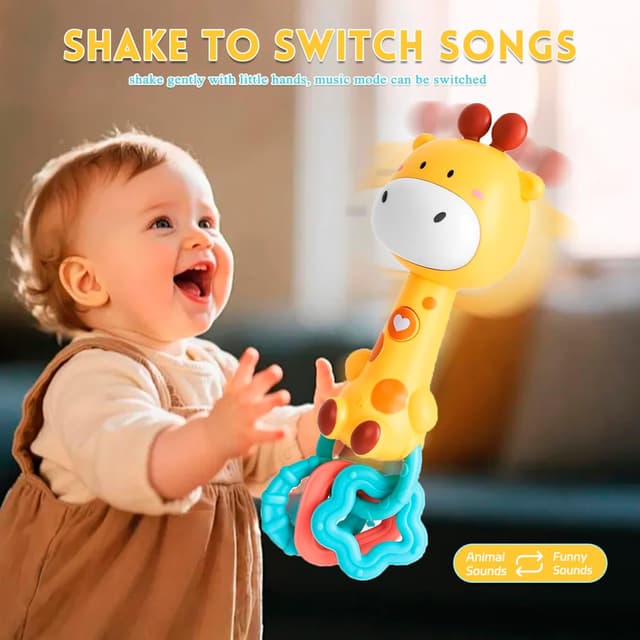 Detalle de Music rattle 6 to 12 months giraffe
