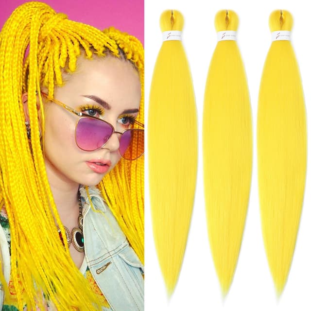 Thumbnail 6 de YDDM vorgedehntes Flechthaar für Jumbo/Box Braids – 20 Zoll, 3 Packs, Kunsthaar in Blau