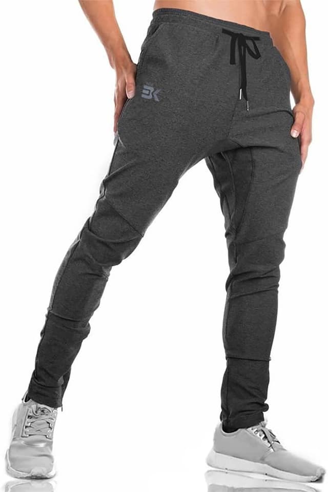 Detalle de BROKIG Mens Gym Joggers Sweatpants Slim Fit with Double Pockets