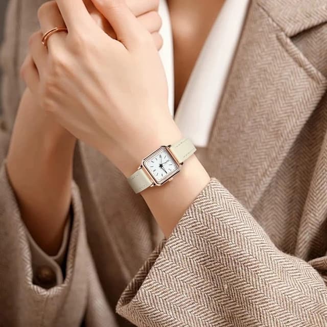 Thumbnail 6 de Bracelet de montre Aucuu en cuir véritable avec boucle inox, remplacement rapide 16/18/20 mm