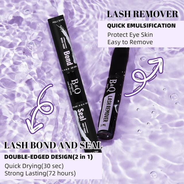 Detalle de B&Qaugen Lash Extension Kit (192 Pieces) D Curl Wispy Cluster Lashes DIY Kit