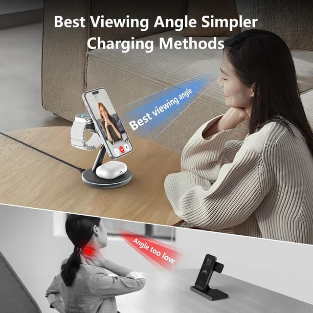 Thumbnail 5 de 2026 3 in 1 Charging Station MagSafe Wireless Charger Stand