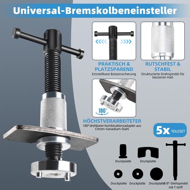 Thumbnail 5 de BOOMSTART Brake Caliper Piston Rewind Tool Kit 5pc