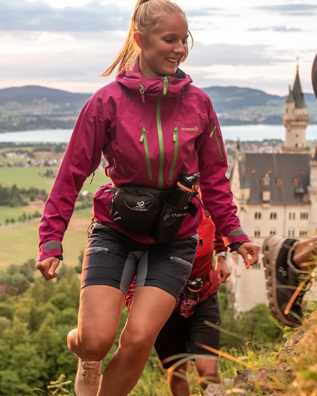 Detalle de Waterfly Gürteltasche Bauchtasche mit Flaschenhalter (atmungsaktiv, wasserdicht) für Damen und Herren