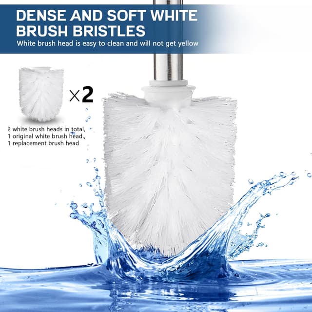 Thumbnail 2 de FIISAYL Toilet Brush and Holder Set Stainless Steel