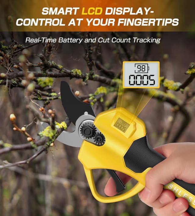 Thumbnail 2 de POIFL Forbici Potatura a Batteria 1000W, 35 mm (SK-7 Lama) con display e 2 batterie 2000 mAh 21V