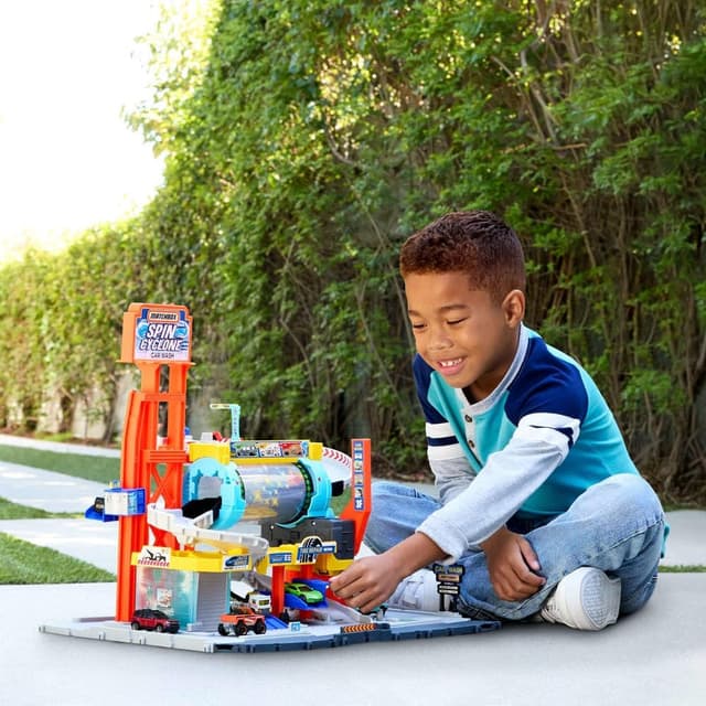 Detalle de Matchbox Autolavaggio Cyclone JGB68 set corsa