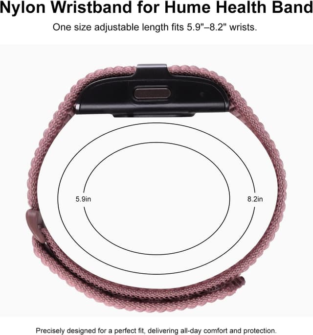 Detalle 2 de ZOOROO Nylon Loop Sport replacement bands for Hume Health Band (adjustable breathable strap)