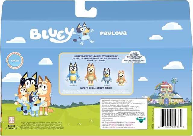Detalle 2 de Bluey Café-Wettkampf 4er-Pack Figuren