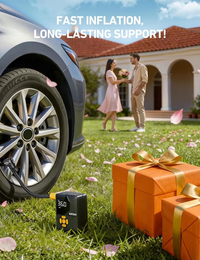 Detalle 2 de AstroAI L7 Mini Portable Tire Inflator 150 PSI