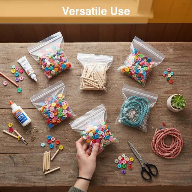 Thumbnail 5 de OTraki 500 Unidades Bolsas Zip 5 tamaños