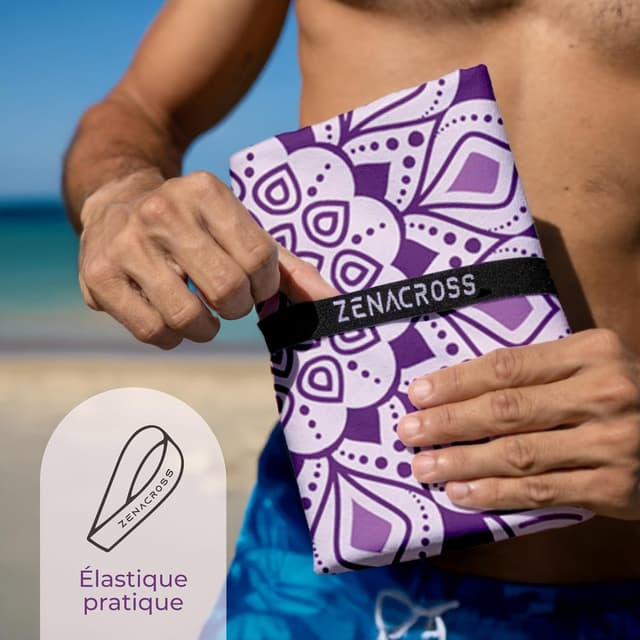 Thumbnail 4 de ZENACROSS Serviette de Plage Lilac Ultra‑Absorbante