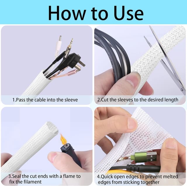 Thumbnail 4 de Josnown Selbstschließend Kabelschlauch 3 m 🔌