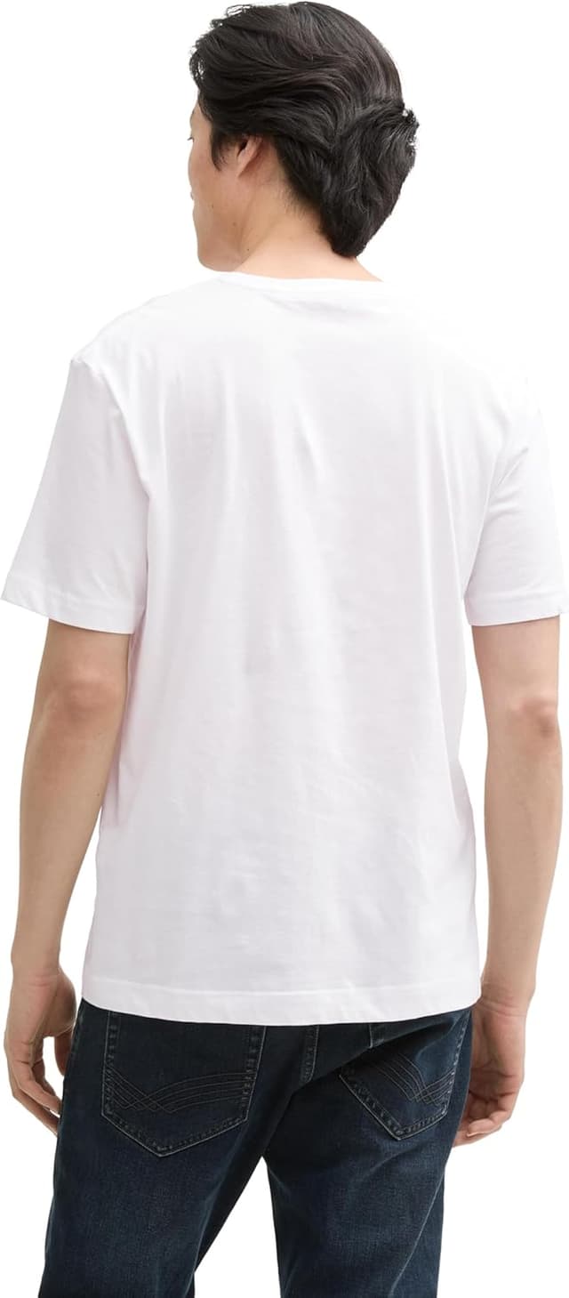 Detalle de TOM TAILOR maglietta da uomo 20000 bianco (XL): comfort leggero e stile pulito